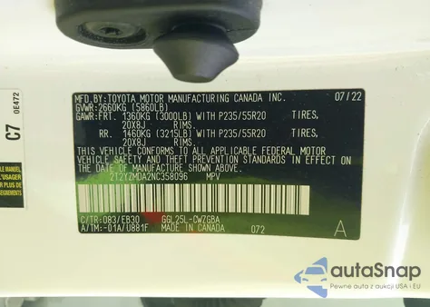 2022 Lexus Rx 350 F Sport Handling из США, поврежденный, VIN 2T2YZMDA2NC358096